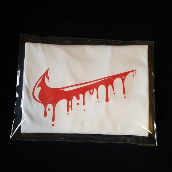 Nike Swoosh Drip T-SHIRT Drip RED NWT S M L XL - Picture 4 of 5